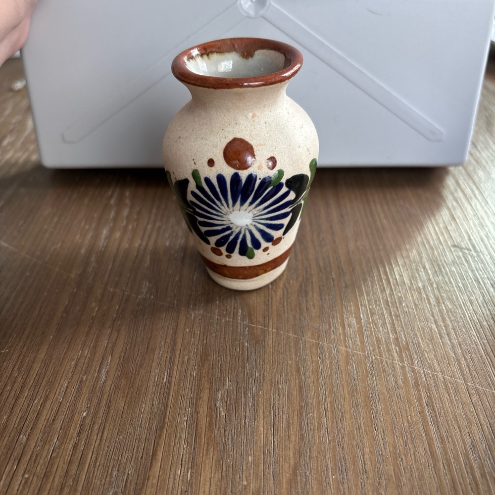 Handcrafted Ceramic Vase with Floral Design